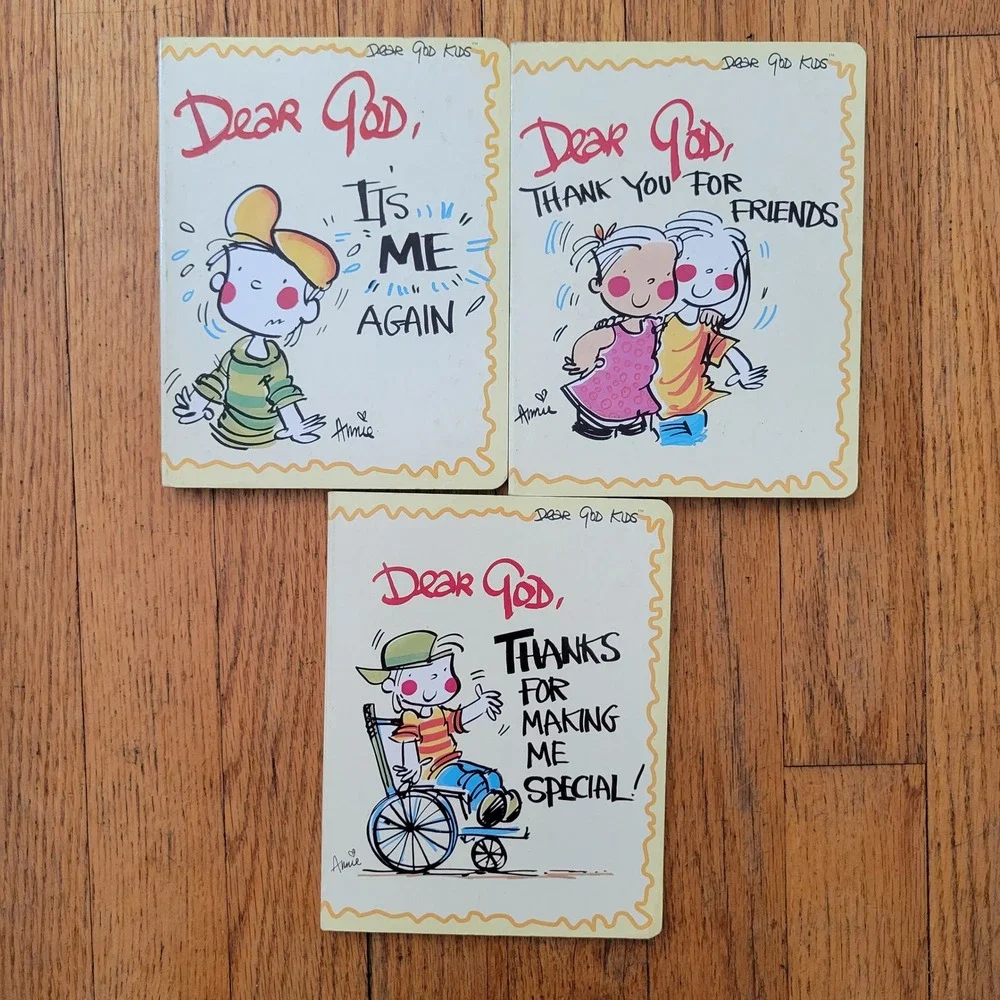 3pc‎ Book Set Religious Childrens DEAR GOD KIDS Annie Fitz Hardcover Gift Decor